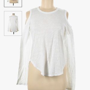Wilt white open shoulder long sleeved shirt womens S